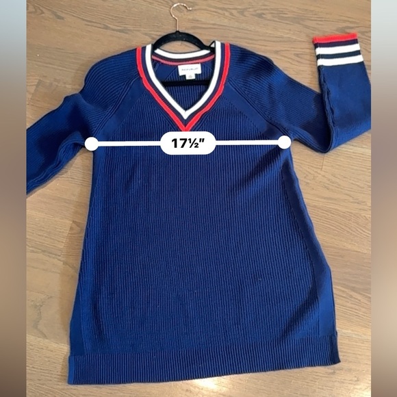 for the Republic Navy blue & red V-Neck Sweater Americana for the USA size L - Picture 7 of 9